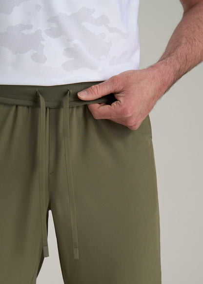 Featherweight Perforated Training Joggers for Tall Men in Olive