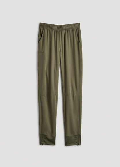 Featherweight Perforated Training Joggers for Tall Men in Olive
