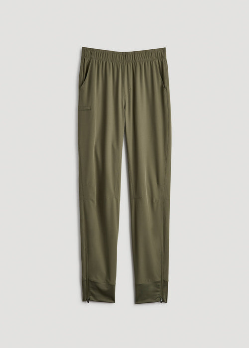 Featherweight Perforated Training Joggers for Tall Men in Olive