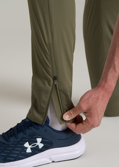 Featherweight Perforated Training Joggers for Tall Men in Olive