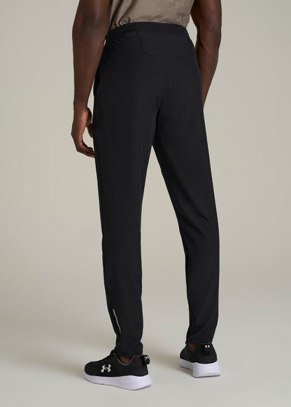 Featherweight Running Pants for Tall Men in Black