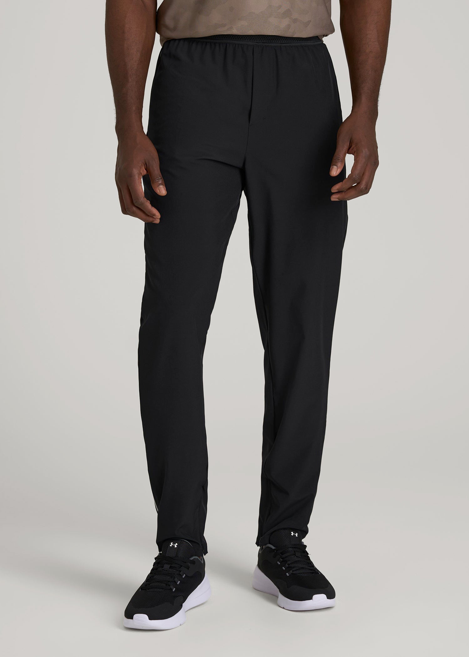 Featherweight Running Pants for Tall Men in Black