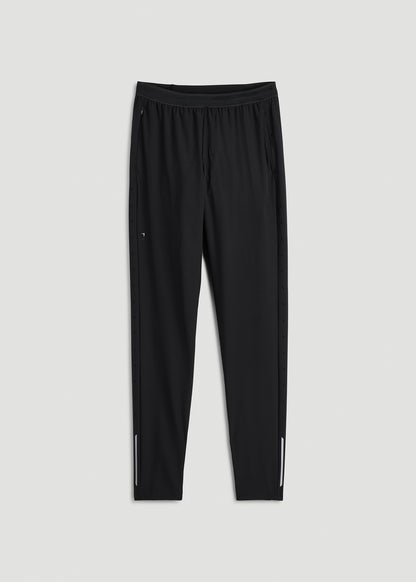 Featherweight Running Pants for Tall Men in Black