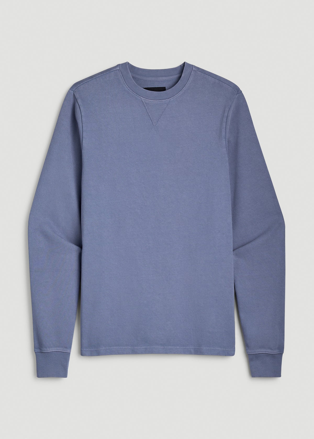 Field Knit Jersey Crewneck for Tall Men in Blue Granite