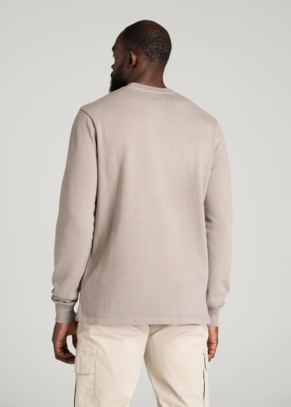 Field Knit Jersey Crewneck for Tall Men in Moon Rock
