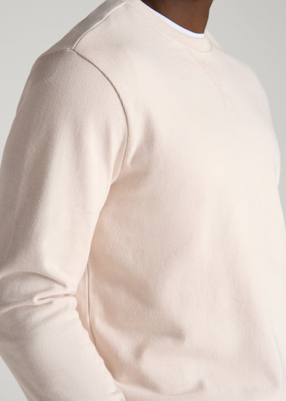 Field Knit Jersey Crewneck for Tall Men in Parchment