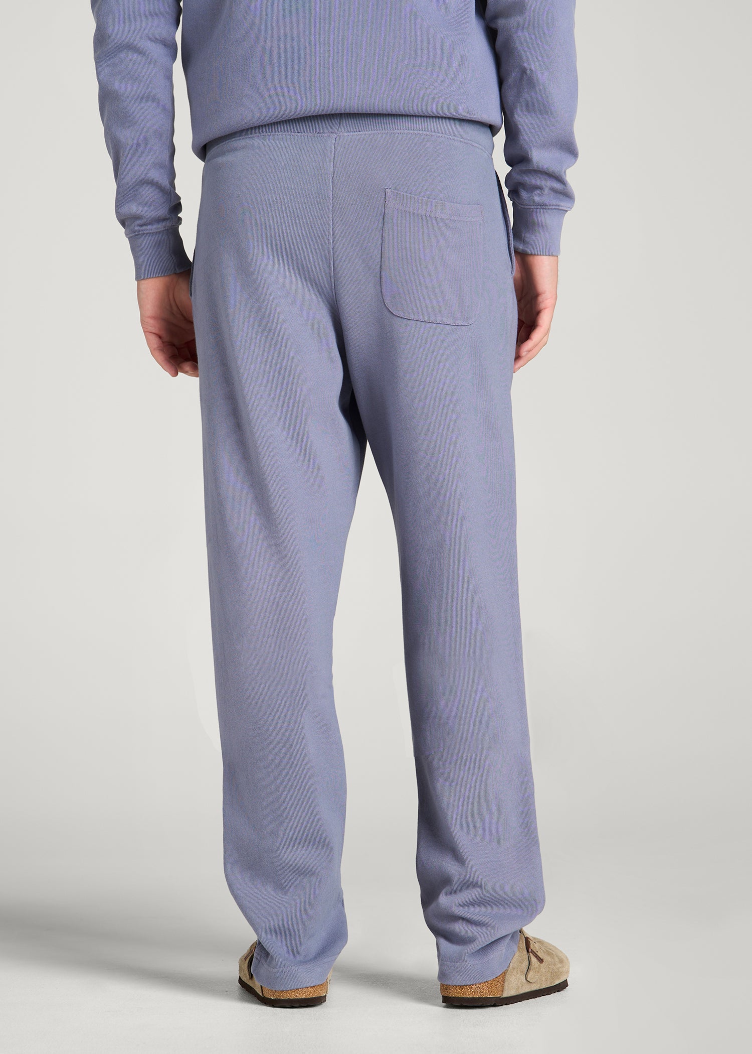 Field Knit Jersey Pull-on Pants for Tall Men in Blue Granite