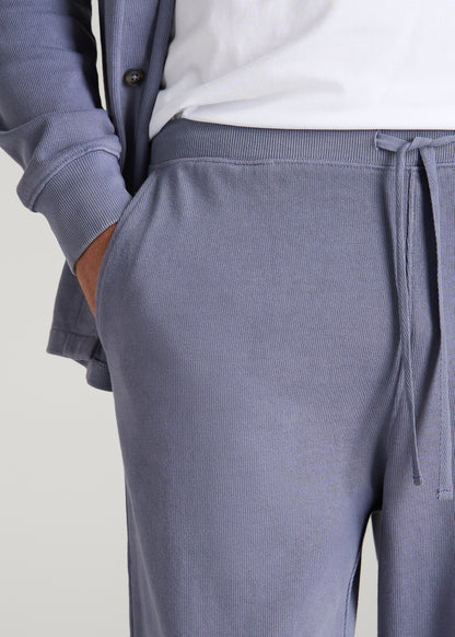 Field Knit Jersey Pull-on Pants for Tall Men in Blue Granite