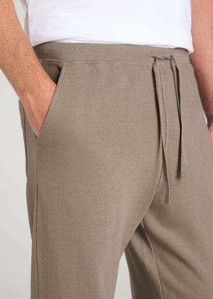 Field Knit Jersey Pull-on Pants for Tall Men in Moon Rock