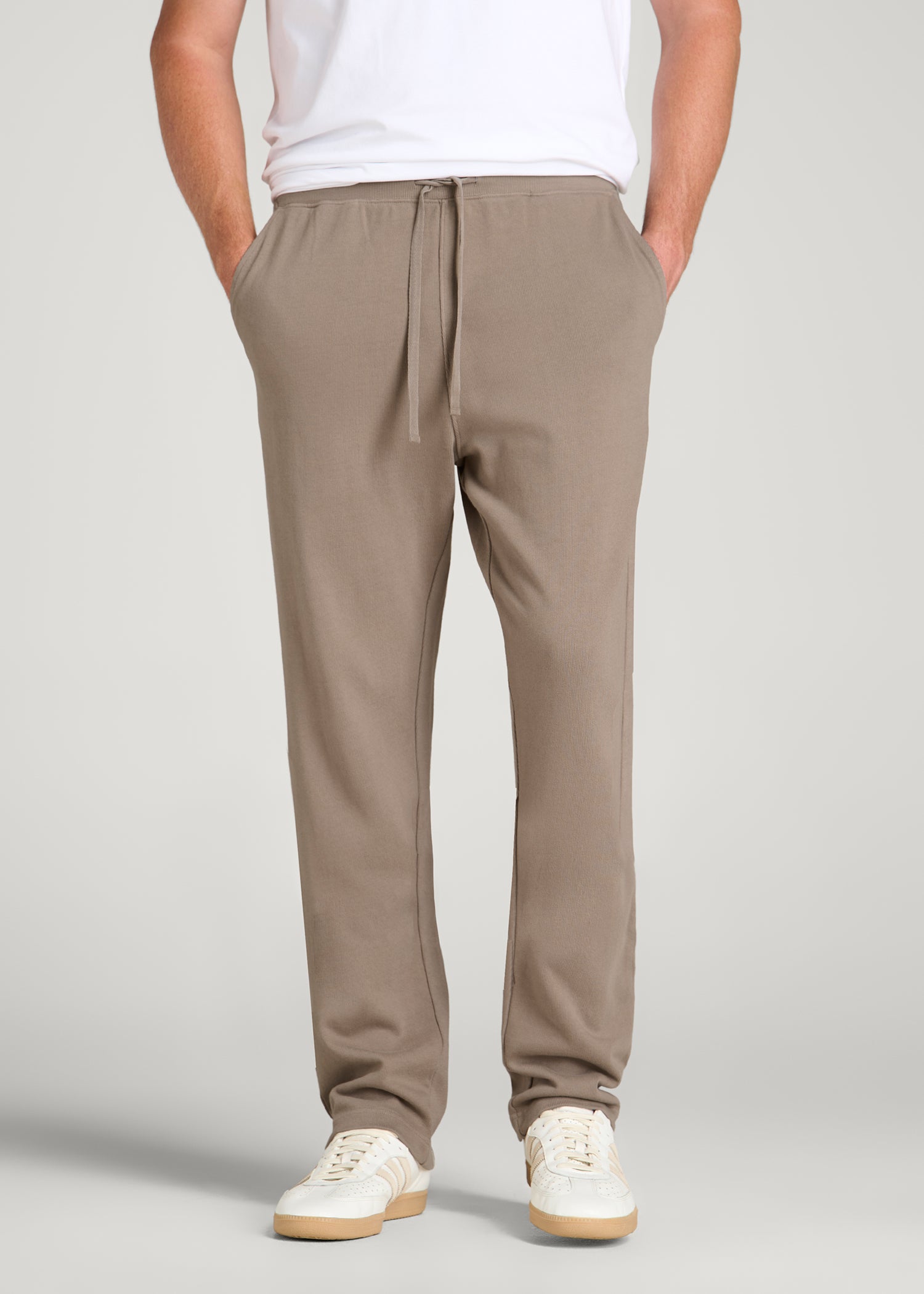 Field Knit Jersey Pull-on Pants for Tall Men in Moon Rock