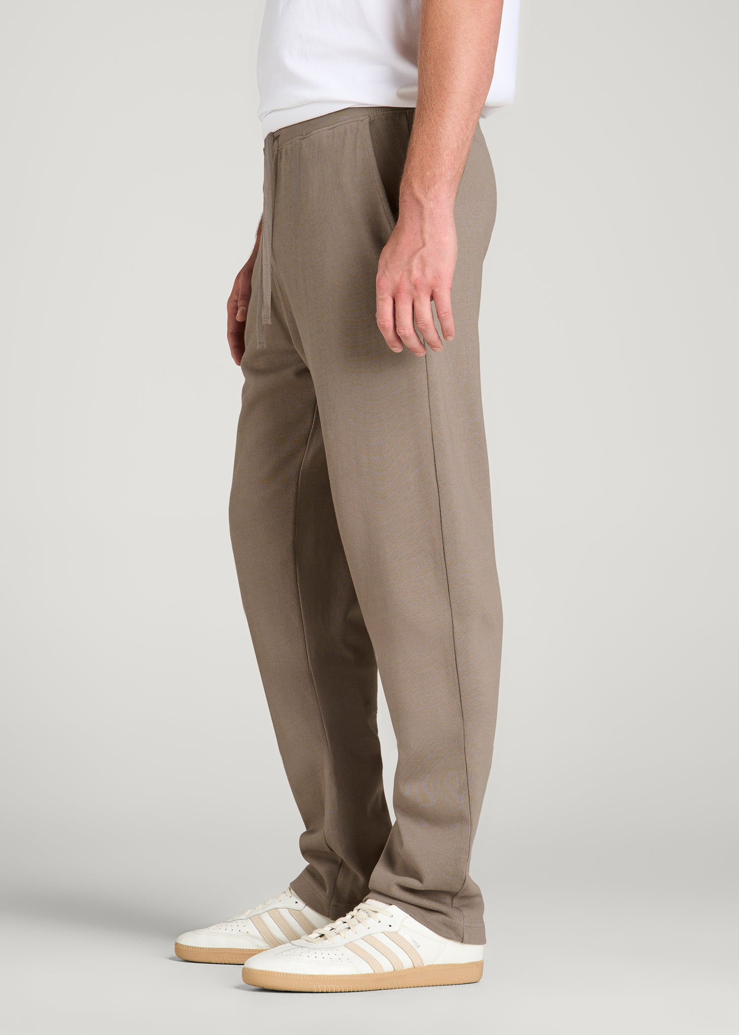 Field Knit Jersey Pull-on Pants for Tall Men in Moon Rock