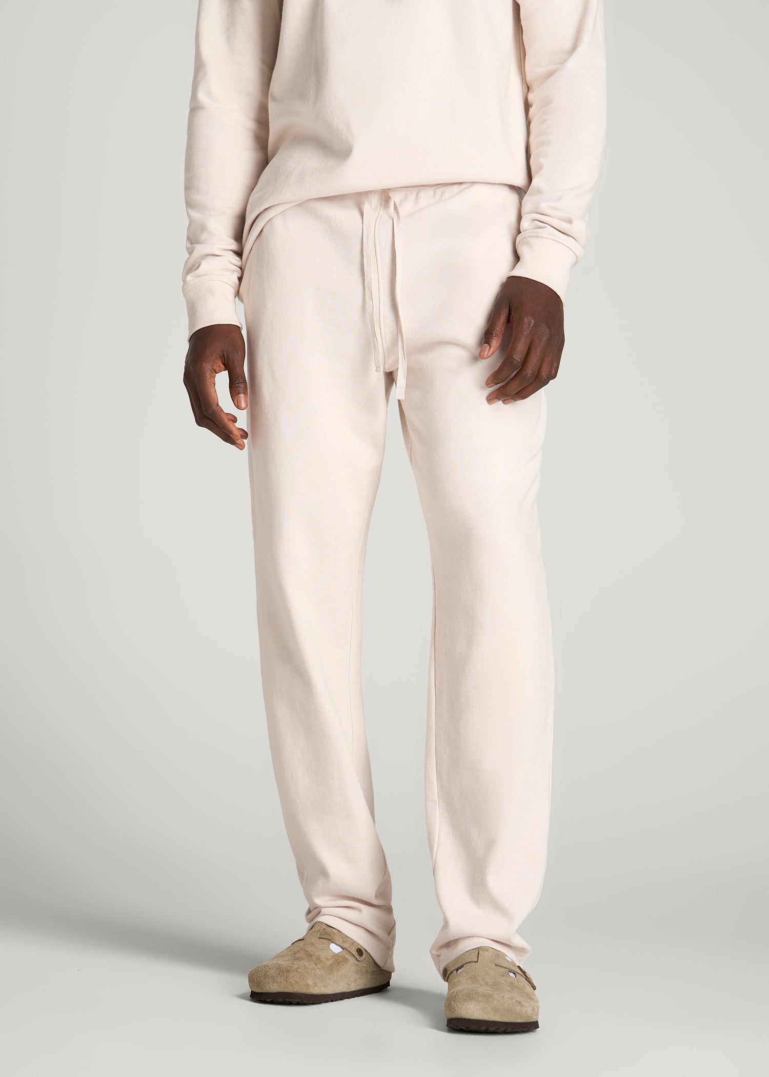 Field Knit Jersey Pull-on Pants for Tall Men in Parchment