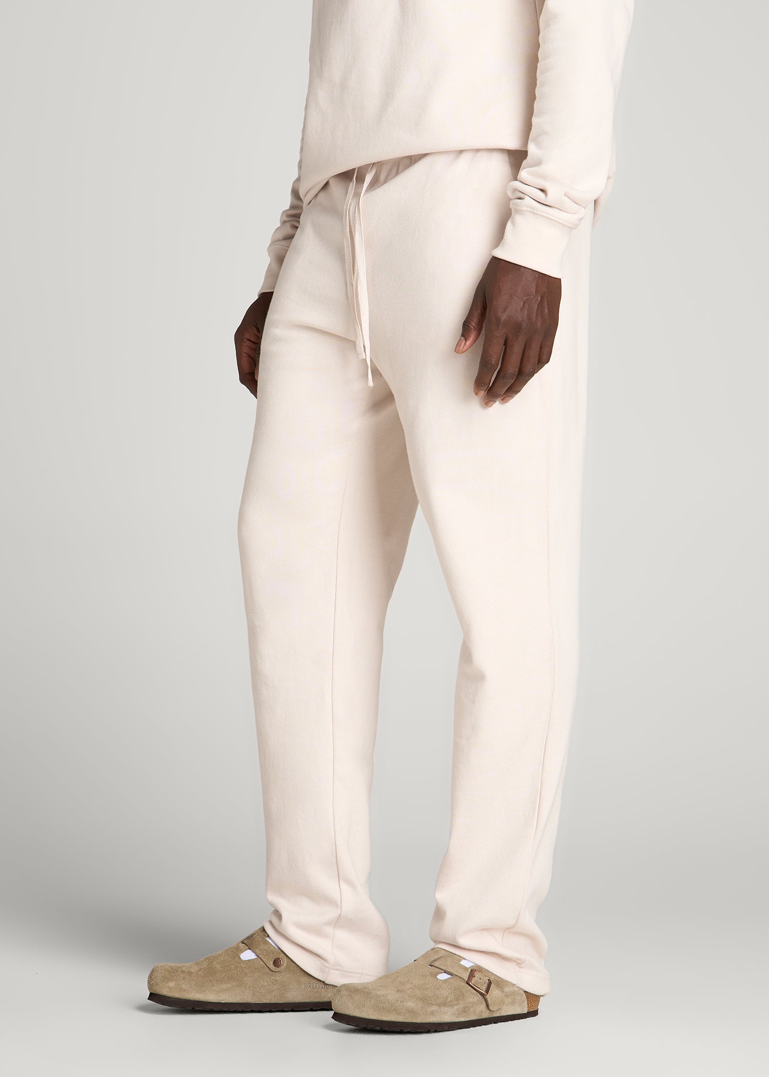 Field Knit Jersey Pull-on Pants for Tall Men in Parchment