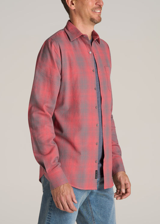 American-Tall-Men-Flannel-Nelson-Red-Grey-Plaid-side