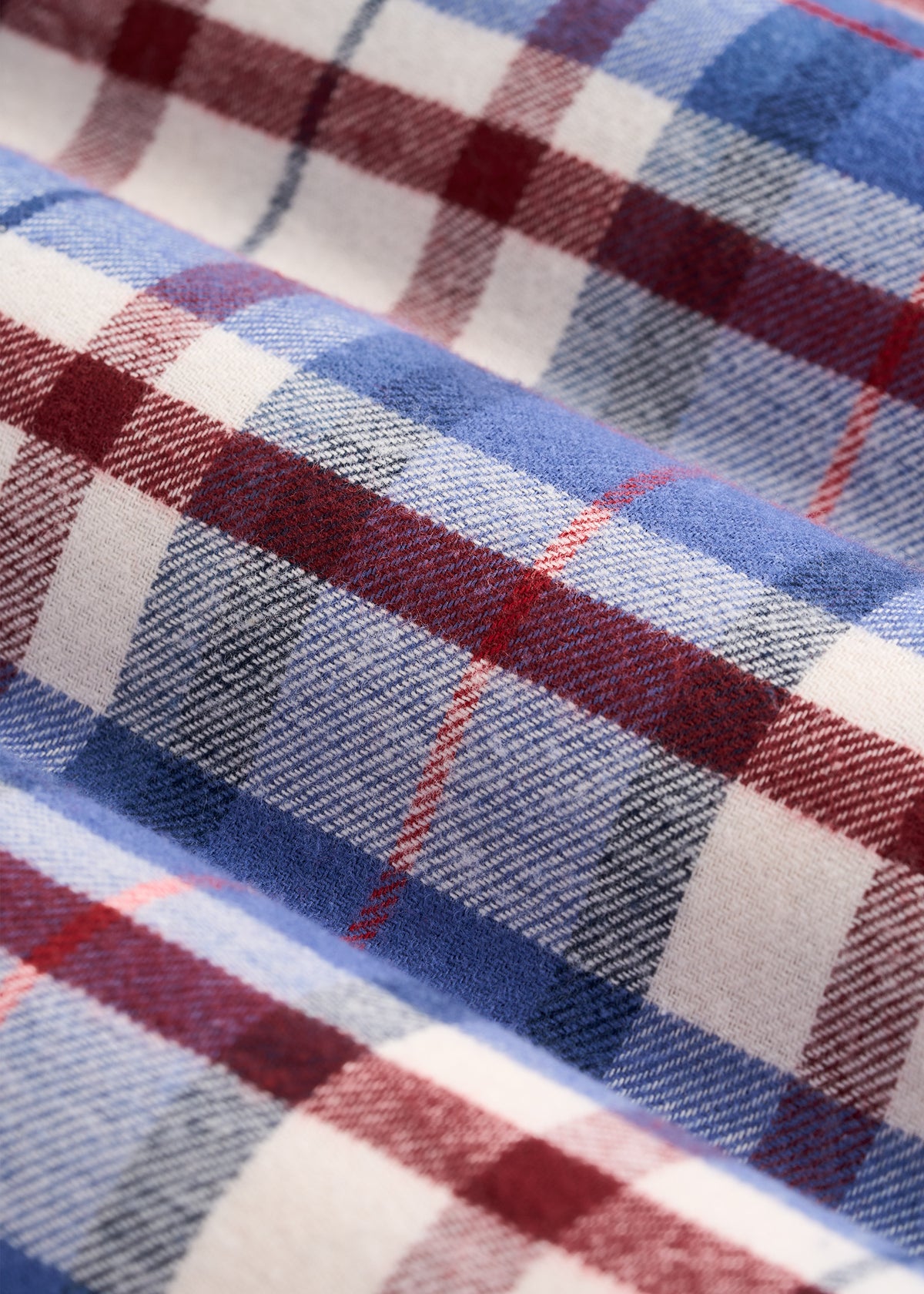 Flannel Pajama Pants for Tall Men in Cobalt and Red Plaid