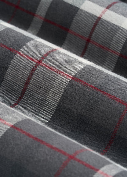 Flannel Pajama Pants for Tall Men in Grey Plaid