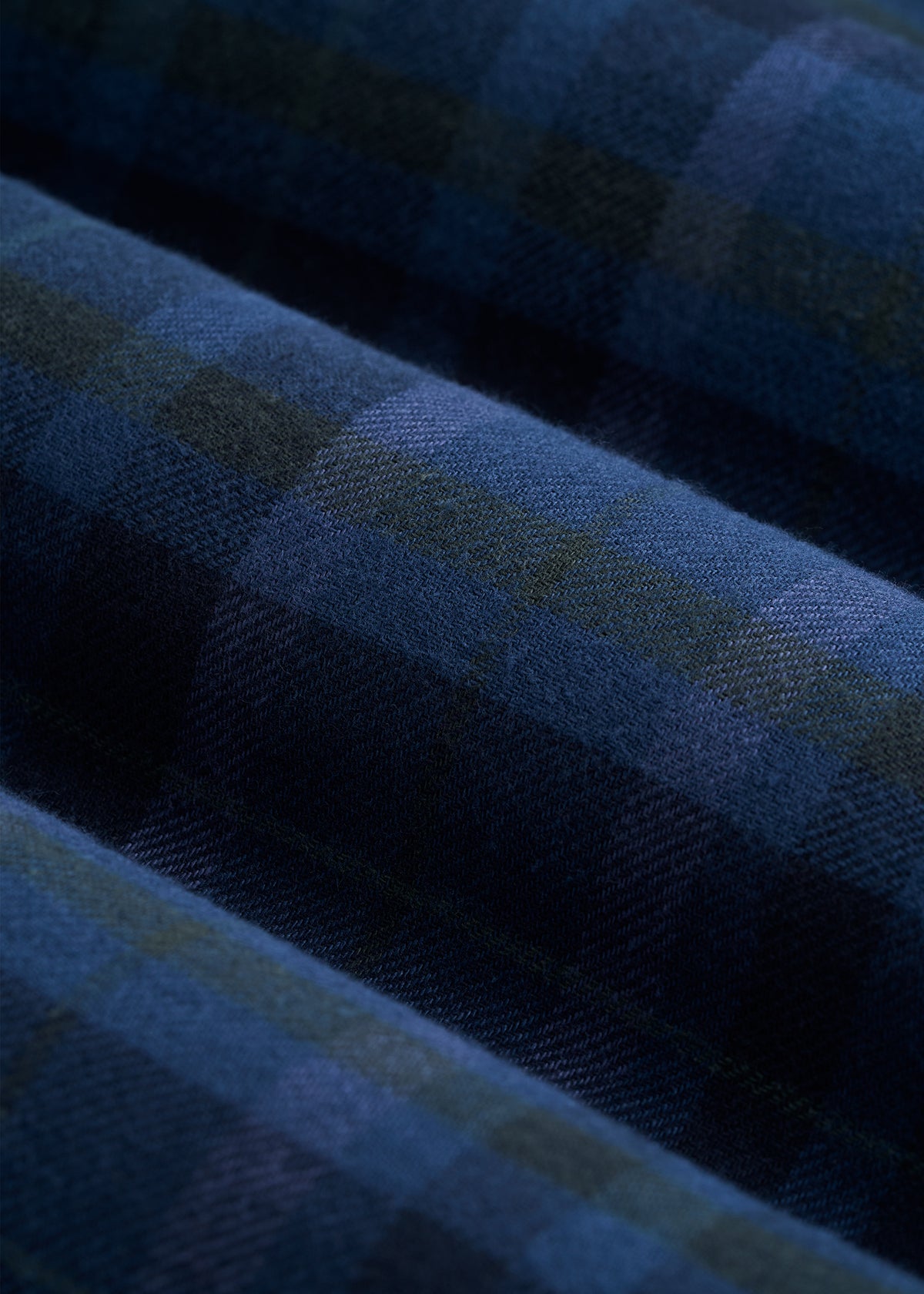 Flannel Pajama Pants for Tall Men in Navy and Green Plaid