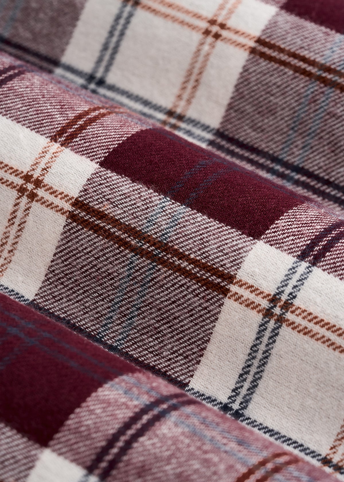 Flannel Pajama Pants for Tall Men in Port Royale and Beige Plaid