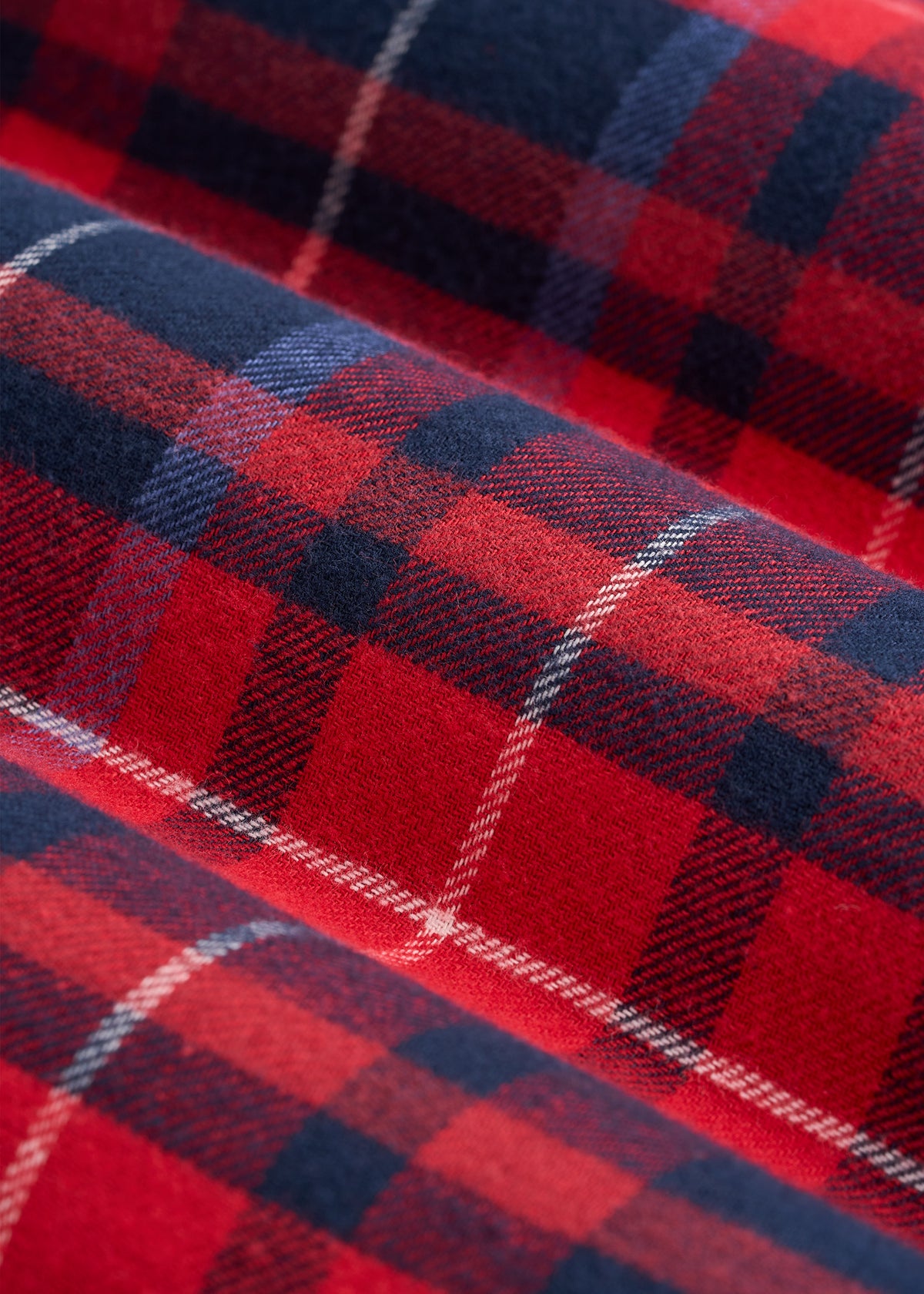 Flannel Pajama Pants for Tall Men in Red and Navy Plaid
