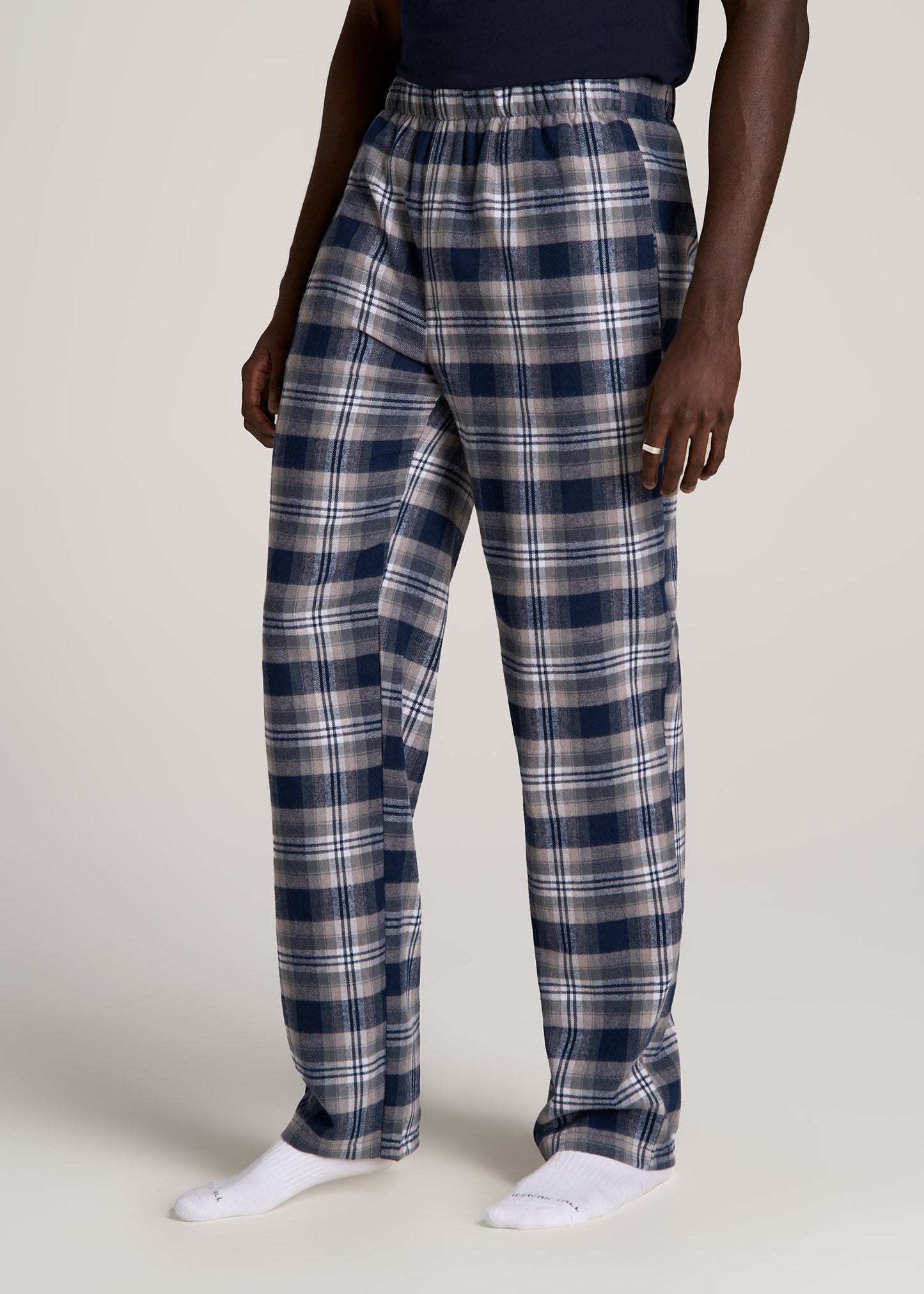 Navy Pleated wool-blend flannel trousers | YMC | MATCHES UK