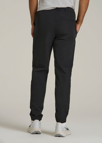 Flex Nylon Joggers for Tall Men in Black