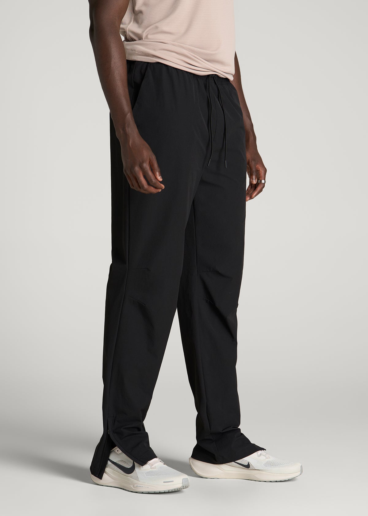 Flex Nylon Pants for Tall Men in Black
