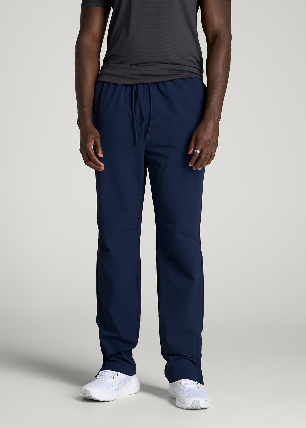Flex Nylon Pants for Tall Men in Navy Blue