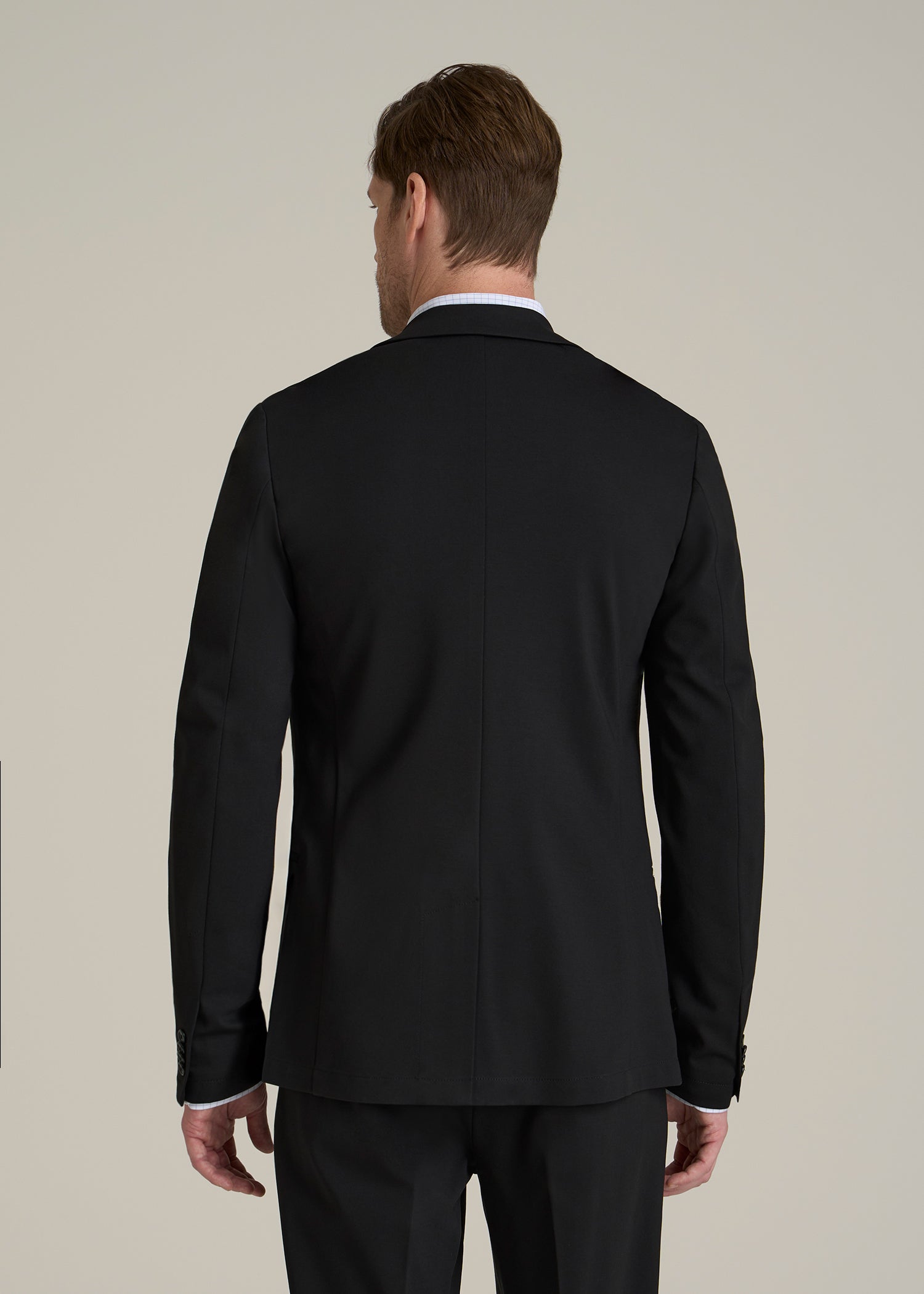 Flex Tech Suit Jacket for Tall Men in Black