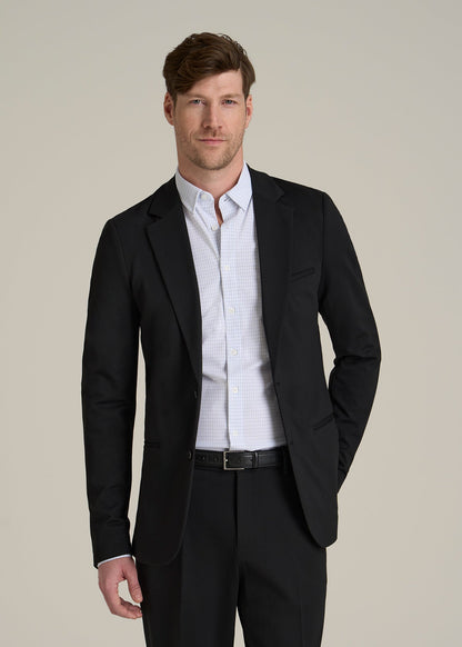 Flex Tech Suit Jacket for Tall Men in Black