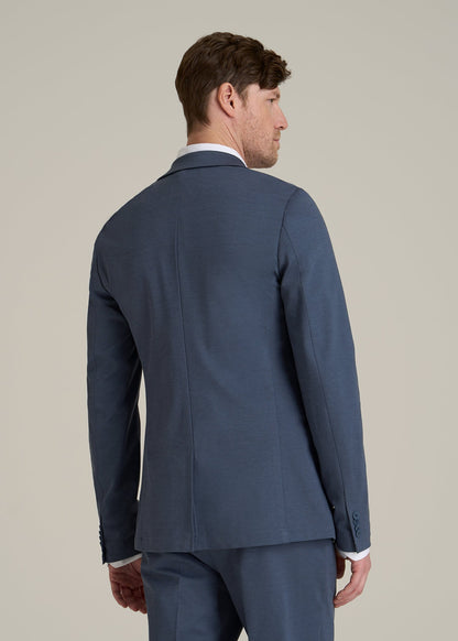Flex Tech Suit Jacket for Tall Men in Medium Blue Nailhead