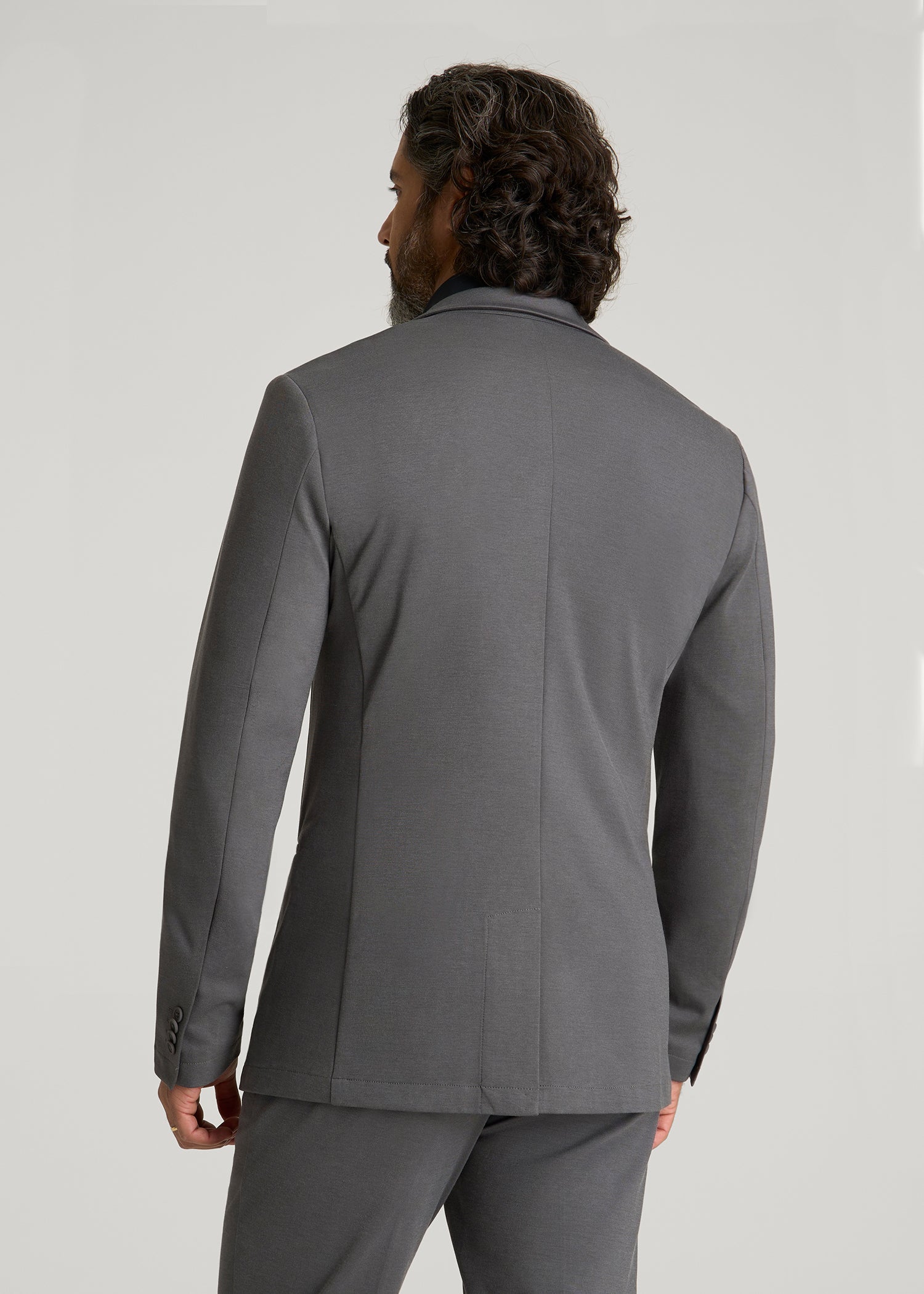 Flex Tech Suit Jacket for Tall Men in Slate Nailhead