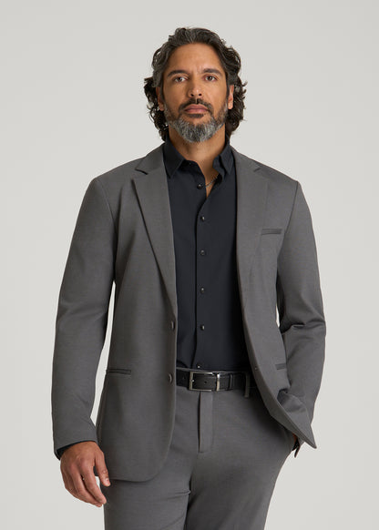 Flex Tech Suit Jacket for Tall Men in Slate Nailhead