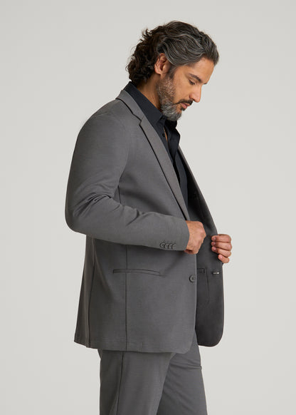 Flex Tech Suit Jacket for Tall Men in Slate Nailhead