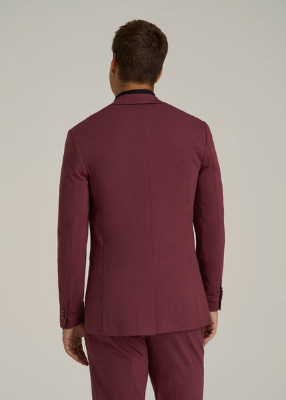 Flex Tech Suit Jacket for Tall Men in Tawny Port Nailhead
