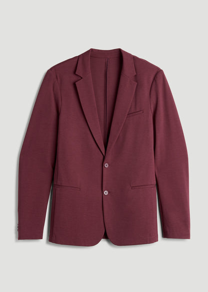 Flex Tech Suit Jacket for Tall Men in Tawny Port Nailhead
