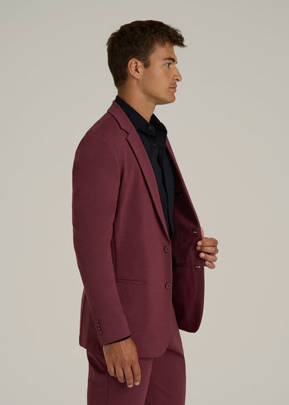 Flex Tech Suit Jacket for Tall Men in Tawny Port Nailhead