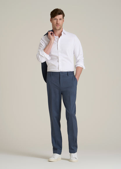 Flex Tech Suit Pants for Tall Men in Medium Blue Nailhead