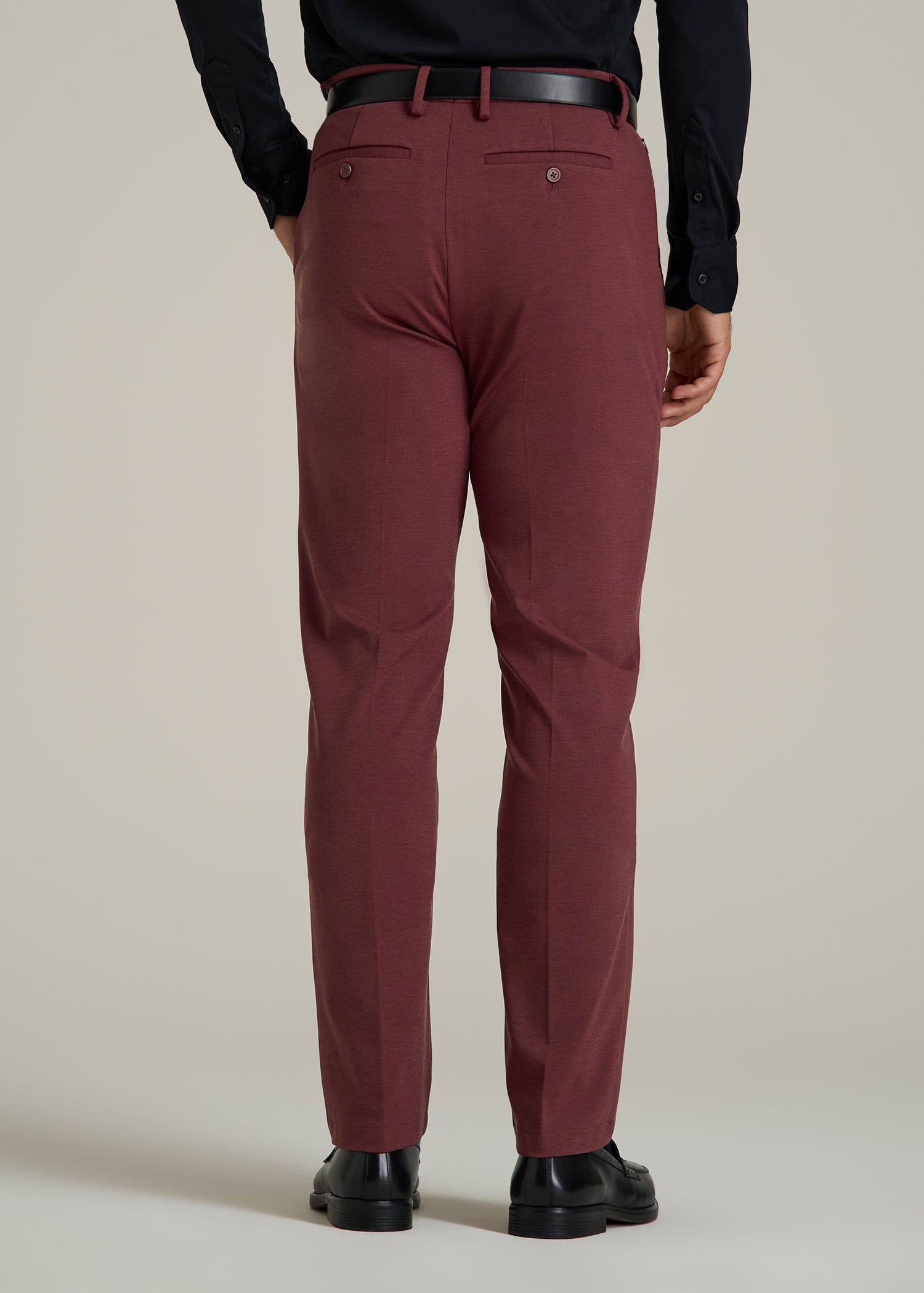 Flex Tech Suit Pants for Tall Men in Tawny Port Nailhead