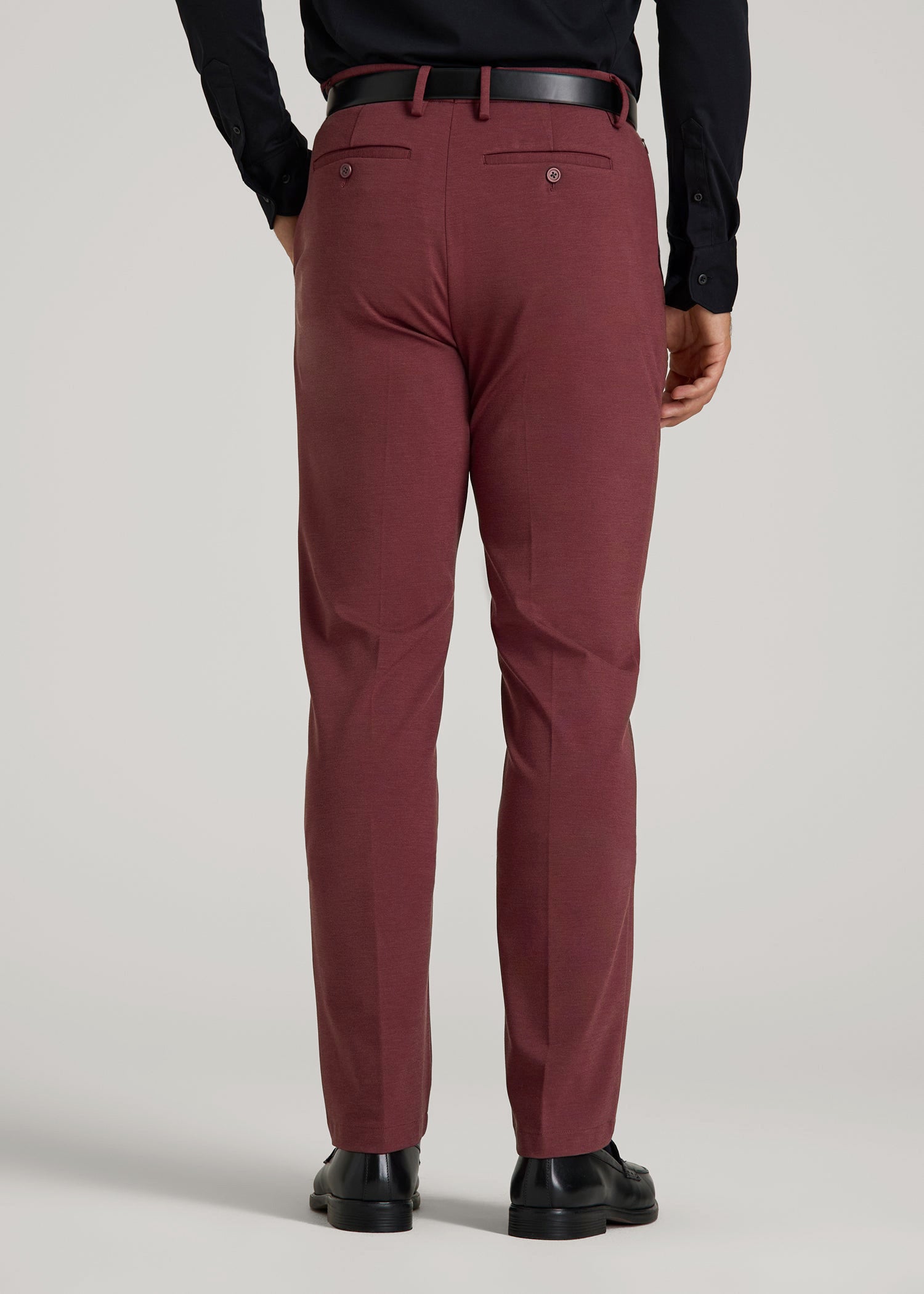 Flex Tech Suit Pants for Tall Men in Tawny Port Nailhead 40 / 38 / Tawny Port Nailhead
