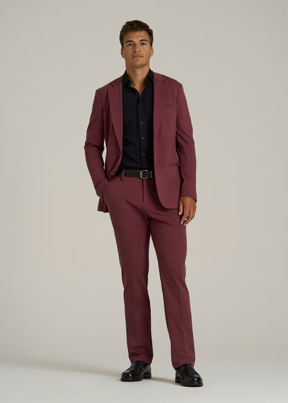 Flex Tech Suit Pants for Tall Men in Tawny Port Nailhead