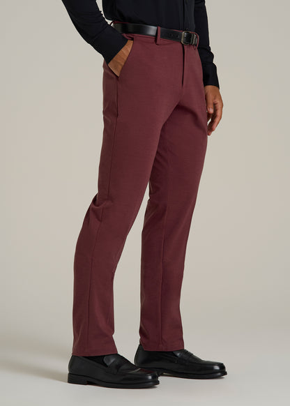 Flex Tech Suit Pants for Tall Men in Tawny Port Nailhead