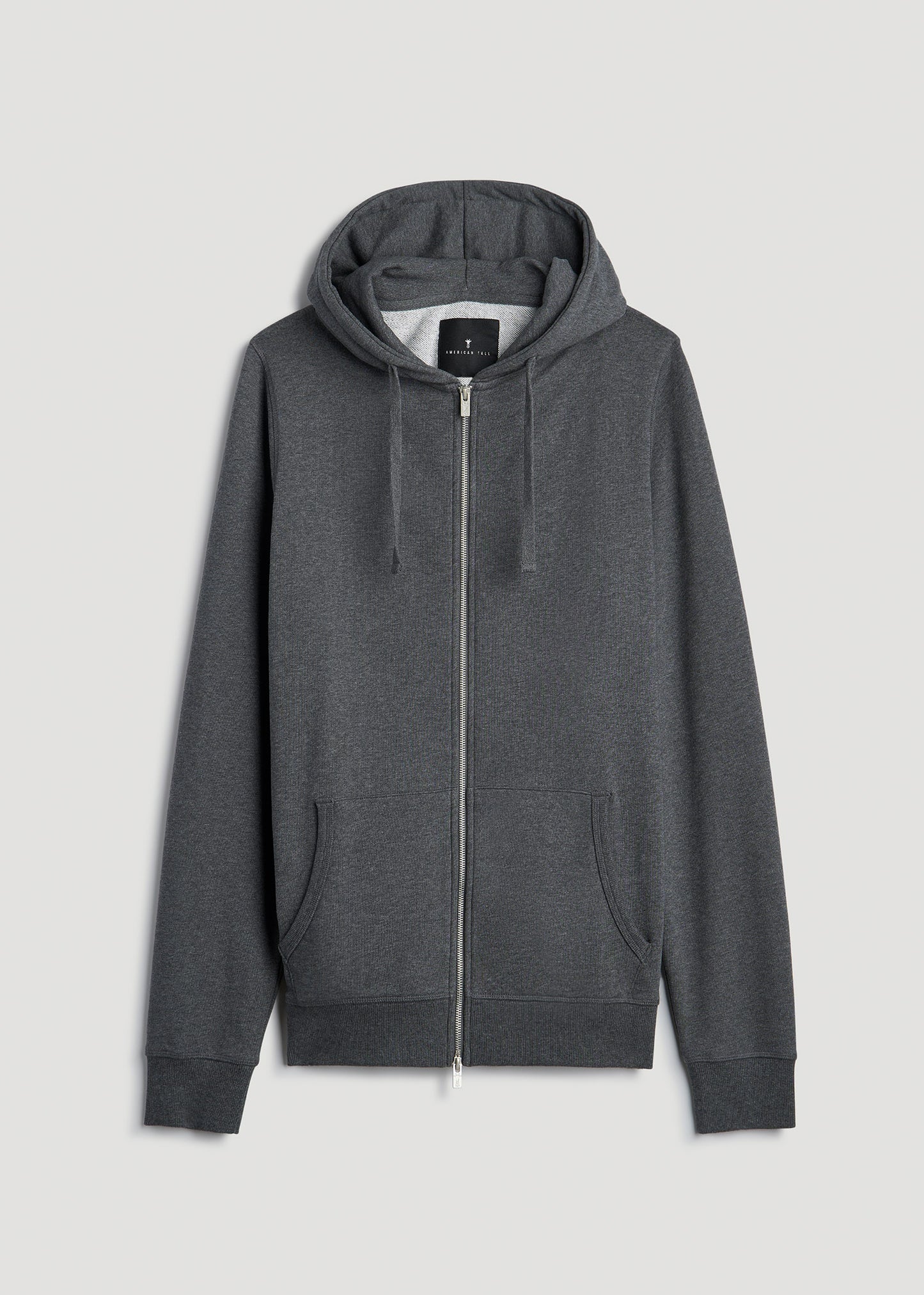 Wearever 2.0 French Terry Full-Zip Hoodie for Tall Men in Charcoal Mix