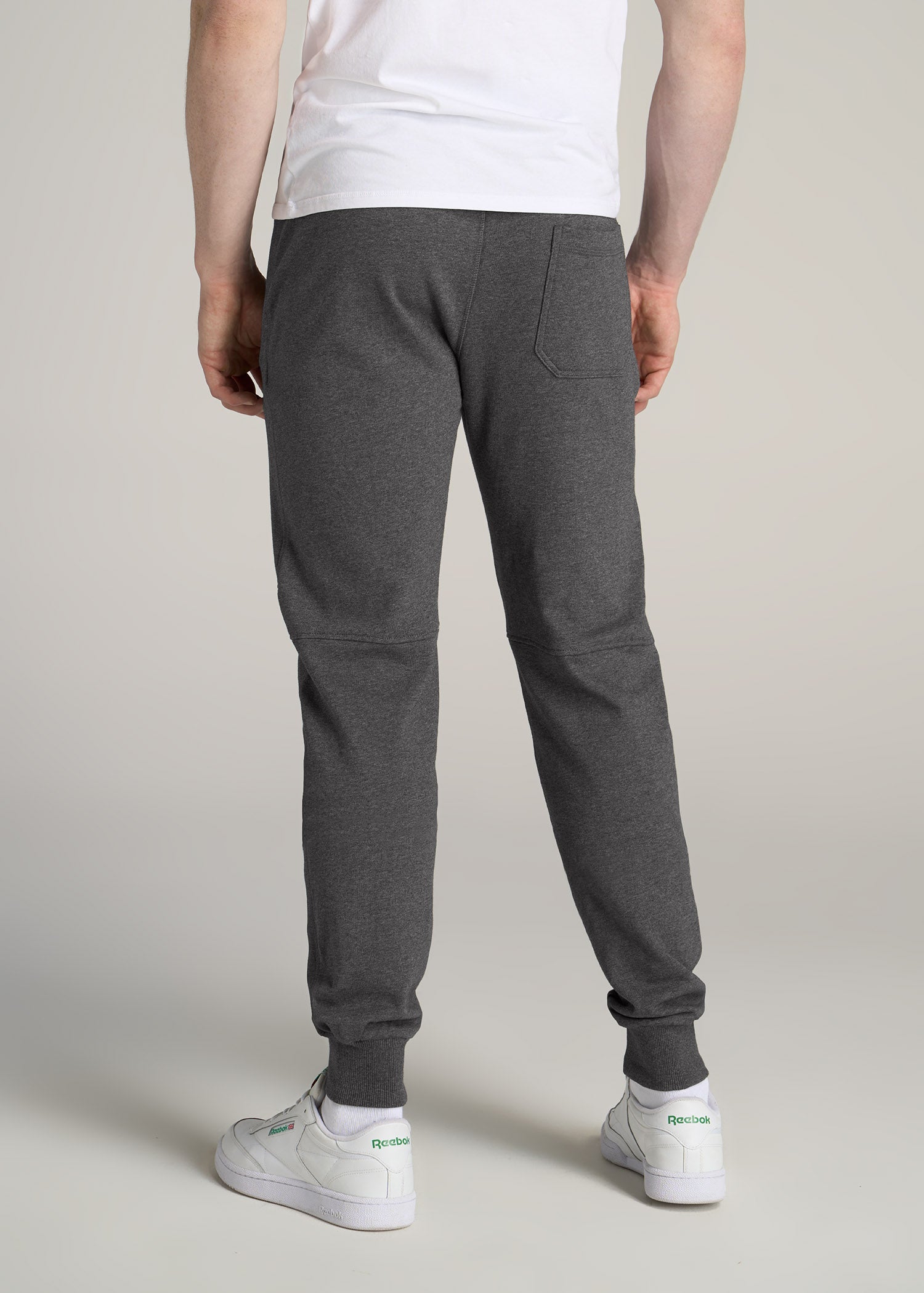 Wearever French Terry Joggers for Tall Men in Charcoal Mix