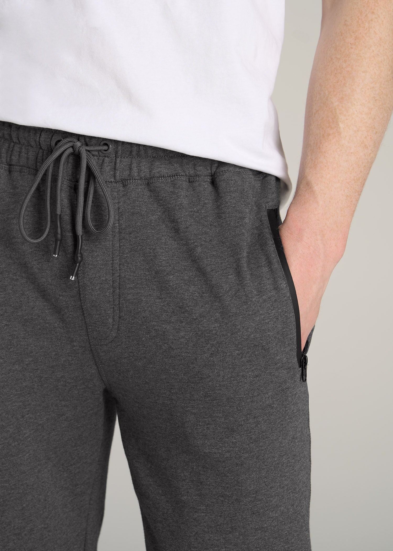 Wearever French Terry Joggers for Tall Men in Charcoal Mix