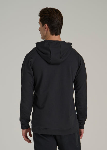 A.T. Performance French Terry Full Zip Hoodie for Tall Men in Black