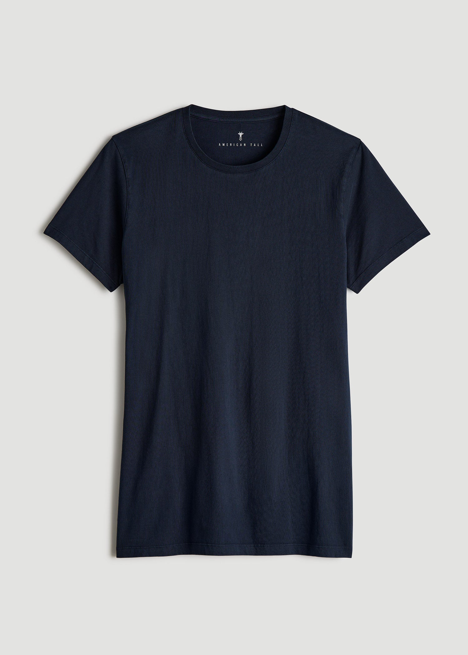 mens dress t shirt Modern Fit Garment Dyed Cotton T-Shirt for Tall Men in Evening Blue M / Tall / Evening Blue