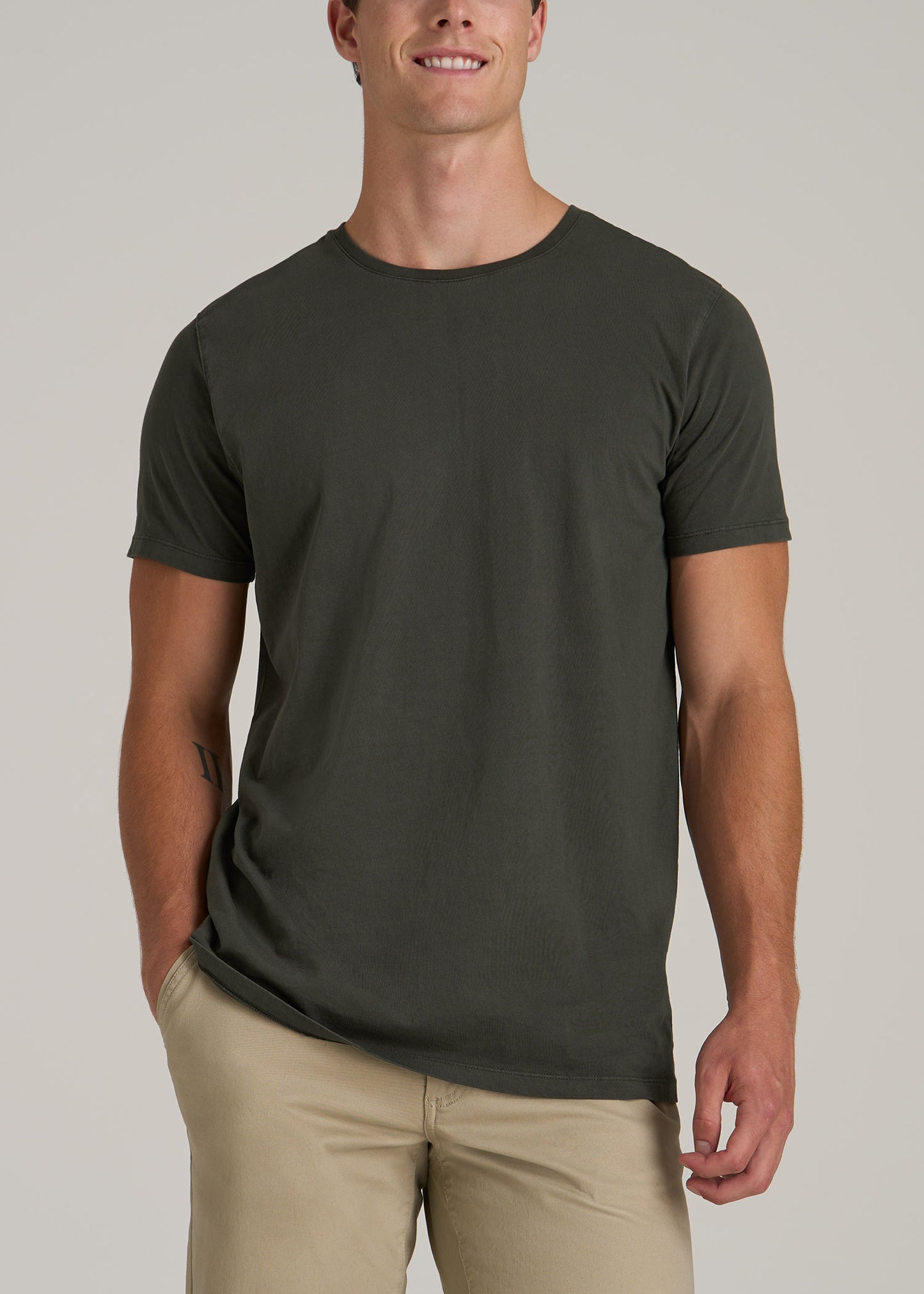 MODERN-FIT Garment Dyed Cotton Men's Tall T-Shirt in Pine Grove