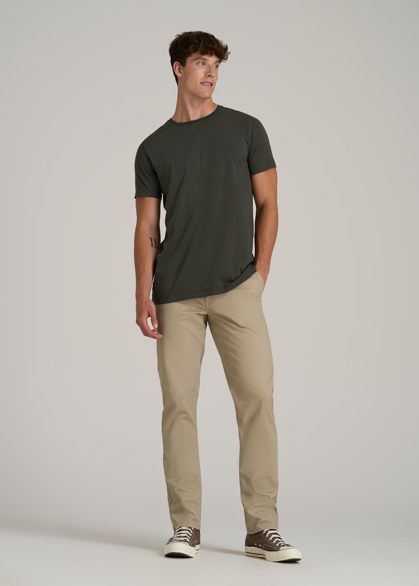 MODERN-FIT Garment Dyed Cotton Men's Tall T-Shirt in Pine Grove