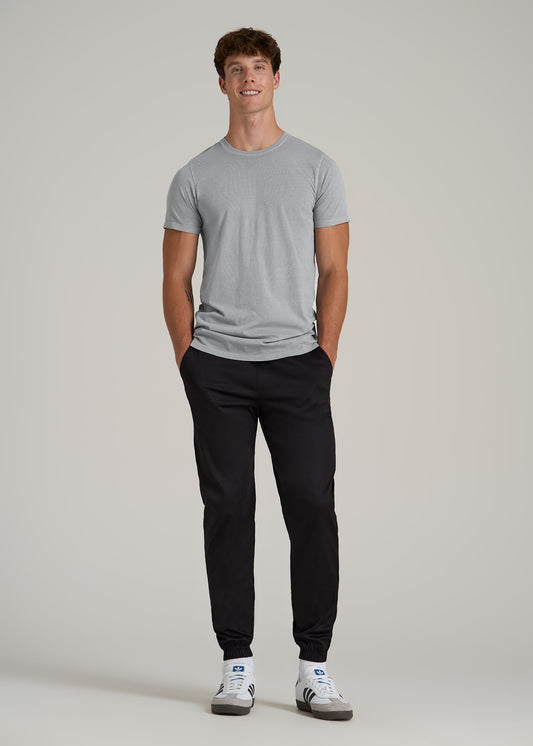 MODERN-FIT Garment Dyed Cotton Men's Tall T-Shirt in Sustained Grey