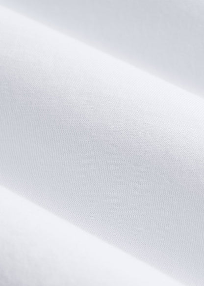 Modern Fit Garment Dyed Cotton T-Shirt for Tall Men in White